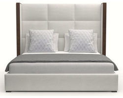 Irenne Square Tufted Queen or King White Bed