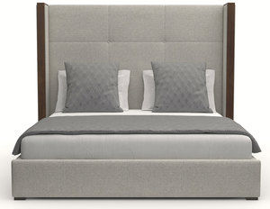 Irenne Simple Tufted Queen or King Grey Bed