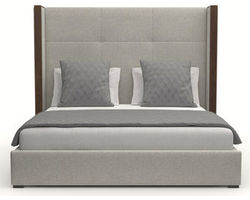 Irenne Simple Tufted Queen or King Grey Bed