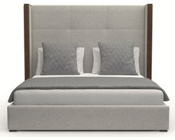 Irenne Simple Tufted Queen or King Grey Bed