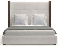 Irenne Simple Tufted Queen or King White Bed