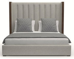 Irenne Vertical Channel Tufting Queen or King Grey Bed