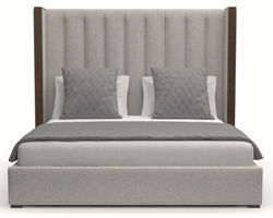 Irenne Vertical Channel Tufting Queen or King Grey Bed