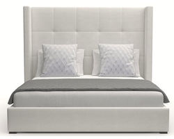 Aylet Button Tufting Queen or King White Bed