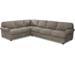 William L8122 Leather Sleeper Sectional (Choice of Mattresses)
