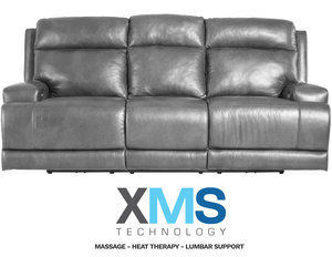 Carthage Reclining Sofa w/ XMS Heat, Massage and Lumbar + Free Power Headrest (Made to order fabrics)