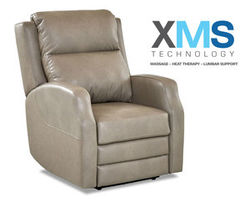Kamiah Leather Recliner w/ XMS Heat, Massage and Lumbar + Free Power Headrest (Made to order leathers)