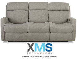 Kenan Reclining Sofa w/ XMS Heat, Massage and Lumbar + Free Power Headrest (Made to order fabrics)