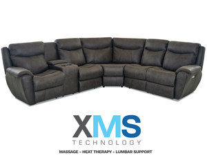 Proximo Leather Reclining Sectional w/ XMS Heat, Massage and Lumbar + Free Power Headrest (Made to order leathers)