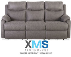 Rook Leather Reclining Sofa w/ XMS Heat, Massage and Lumbar + Free Power Headrest (Made to order leathers)