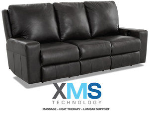 Alliser Leather Reclining Sofa w/ XMS Heat, Massage and Lumbar + Free Power Headrest (Made to order leathers)