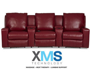 Alllser Home Theater Sectional w/ XMS Heat, Massage and Lumbar + Free Power Headrest (Made to order leathers)