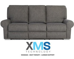 Eddison Reclining Sofa w/ XMS Heat, Massage and Lumbar + Free Power Headrest (Made to order fabrics)