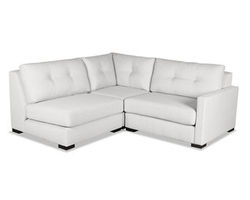Chester Buttoned 3 Pieces Modular Sectional w/ Left Open End (3 Colors Available)