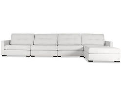 Chester Buttoned 5 Pieces Modular Sectional w/ Chaise Left or Right (3 Colors Available)