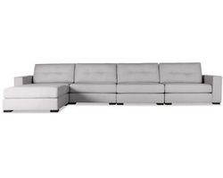 Veranda Buttoned 5 Pieces Modular Sectional w/ Chaise Left or Right (3 Colors Available)