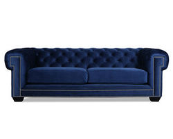 Cornell Chesterfield Tufted Sofa in Blue - 72&quot; - 90&quot; - 103&quot;