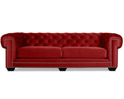 Cornell Chesterfield Tufted Sofa in Red - 72&quot; - 90&quot; - 103&quot;