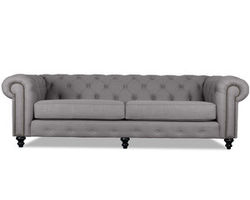 London Tufted Sofa in Grey - 72&quot; - 90&quot; - 103&quot;
