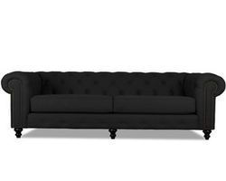 London Tufted Sofa in Charcoal - 72&quot; - 90&quot; - 103&quot;