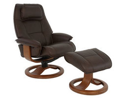 Admiral R Swivel Recliner and Ottoman (Made to order leathers)
