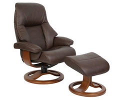 510 Alfa R Swivel Recliner and Ottoman (Made to order leathers)