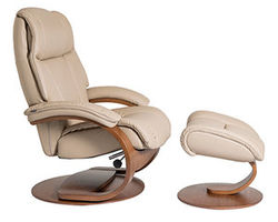 General C Swivel Recliner and Ottoman (Made to order leathers)