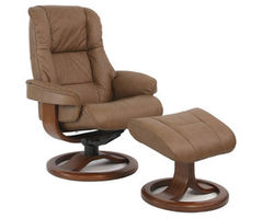 Loen R Swivel Recliner and Ottoman (Made to order leathers)