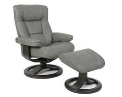 Manjana R Swivel Recliner and Ottoman (Made to order leathers)