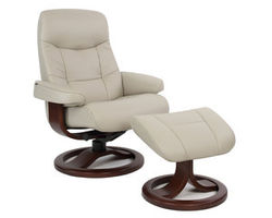 Mudal R Swivel Recliner and Ottoman (Made to order leathers)