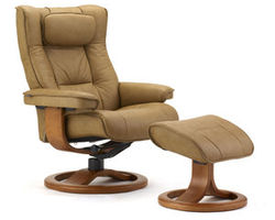 Regent R Swivel Recliner and Ottoman - 2 sizes (+40 leathers)