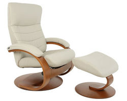 Trandal C Swivel Recliner and Ottoman (Made to order leathers)
