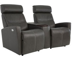 Milan Three Piece Home Theater Sectional (+40 leathers) 63&quot; wide