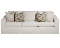 Demi Stationary 98&quot; Slipcover Sofa (Made to order fabrics)