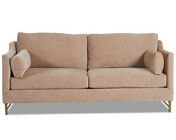 Harlow K10370 Apartment Size Sofa with Gold Tone Metal Legs