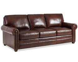 Joliet Nailhead Leather Queen Sofa Sleeper (Choice of Mattresses)
