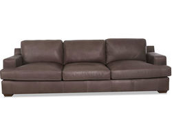 Lyon Leather Sofa with Down Cushions (108&quot;) Made to order leathers