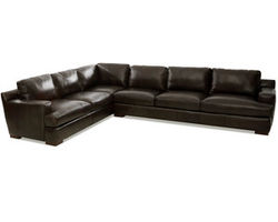 Lyon Leather Sectional with Down Cushions (Made to order leathers)