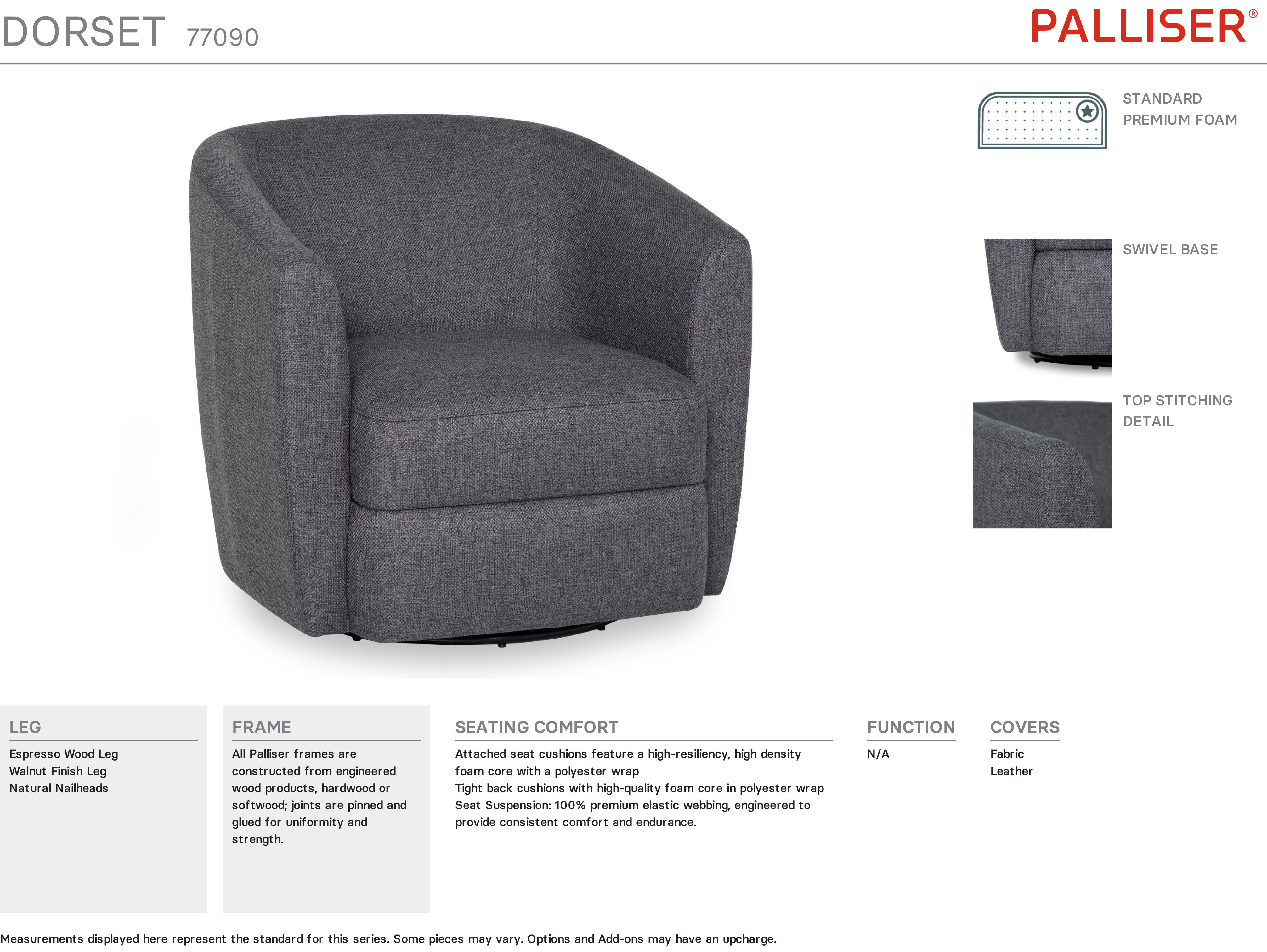 palliser dorset swivel chair