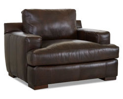 Lyon Leather Big Chair with Down Cushions