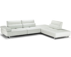 Ernesto B726 Top Grain Leather Sectional (Adjustable Seat Depth)