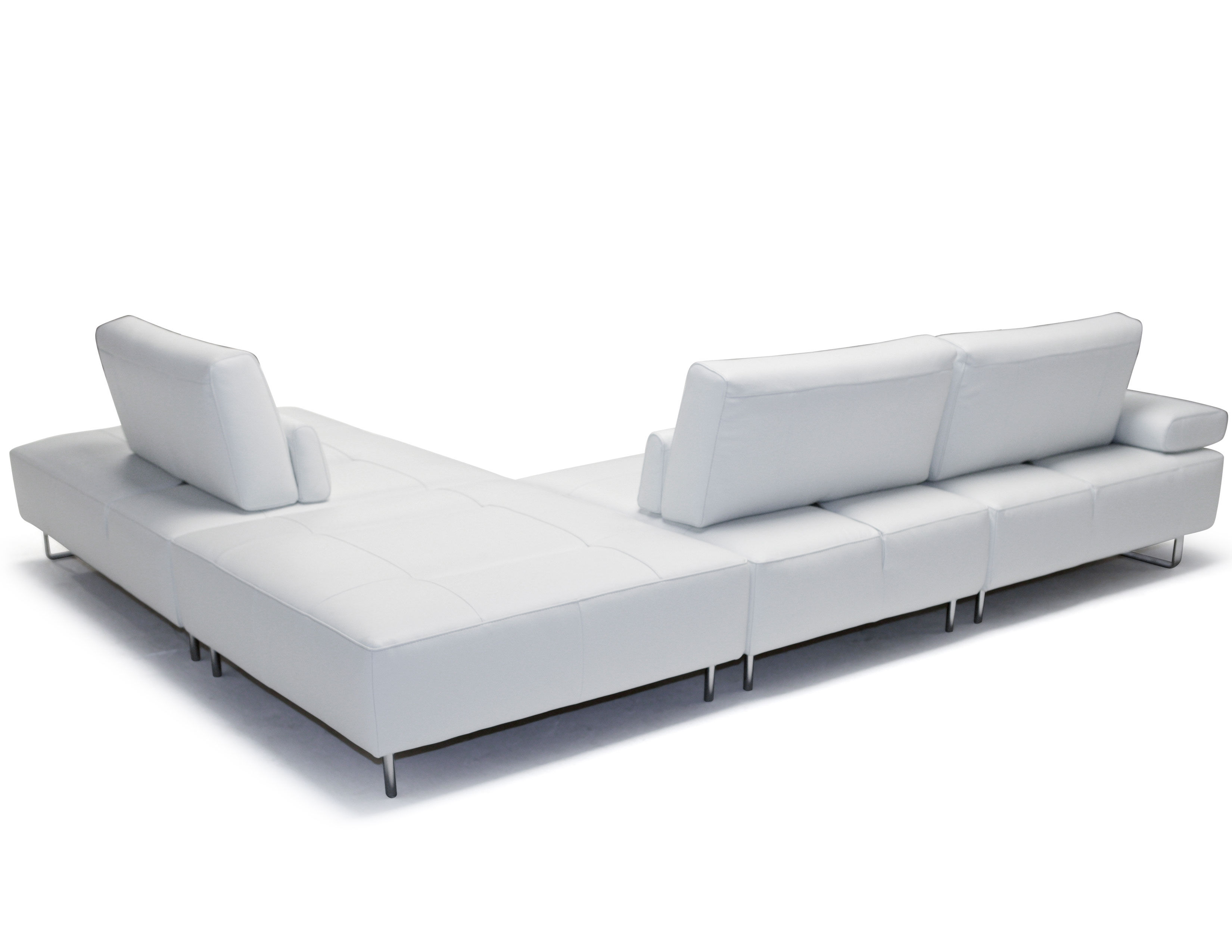 Ernesto B726 Top Grain Leather Sectional (Adjustable Seat Depth