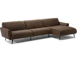 Talento B993 Top Grain Leather Stationary Sectional