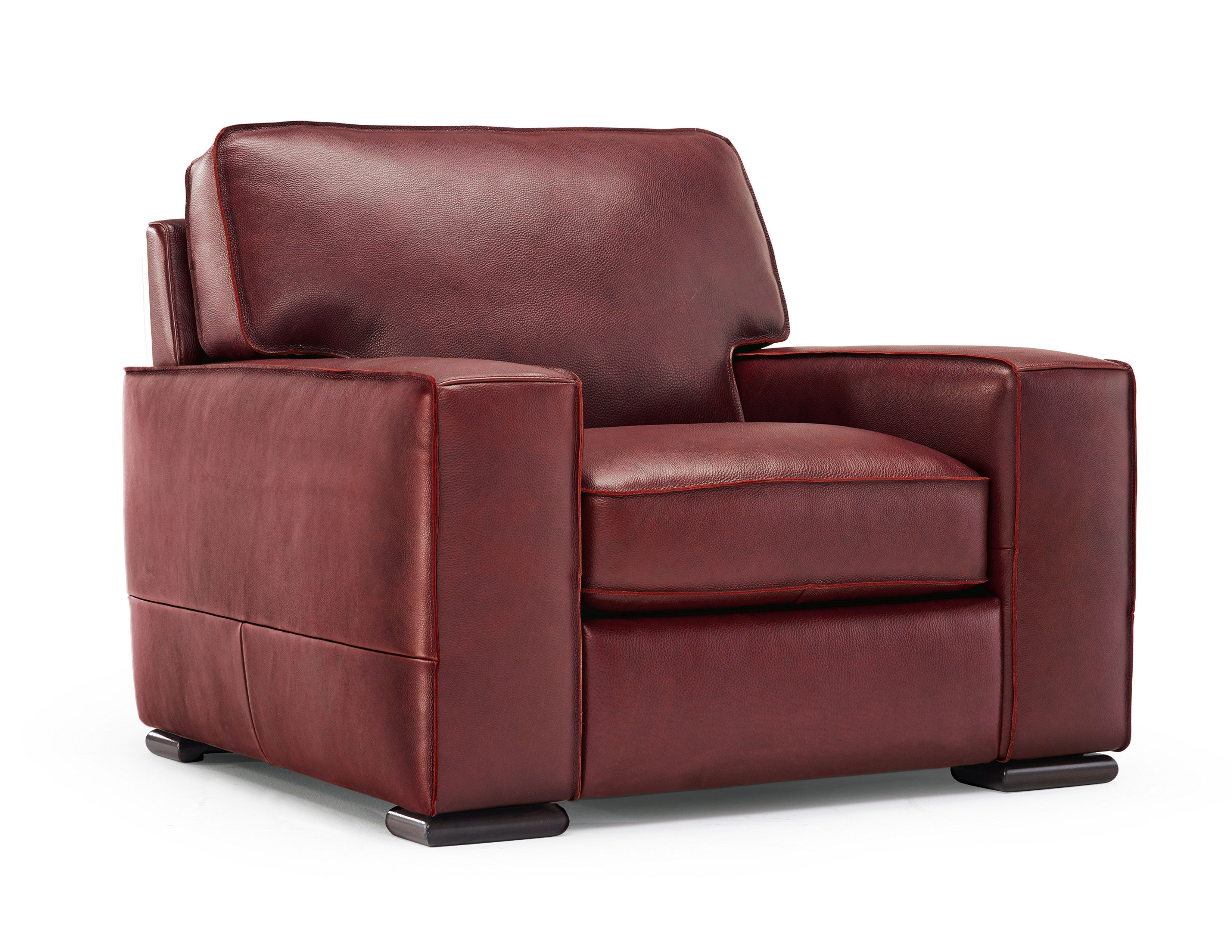 Vincenzo B858 Leather Stationary Chair | Sofas and Sectionals