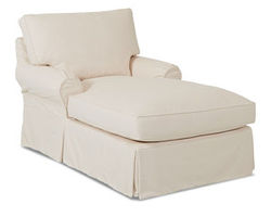 Carolina Slipcover Chaise Lounge with Down Filled Seat Cushion