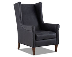 Marli Leather Wing Back Accent Chair