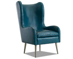 Barbara Leather Accent Chair (Down Blend Cushion)
