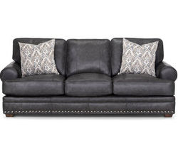 Della 93&quot; Leather Sofa (Includes pillows)