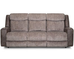 Carver Power Headrest Power Reclining Sofa with Cupholders &amp; USB Fold Down Table (two-tone)