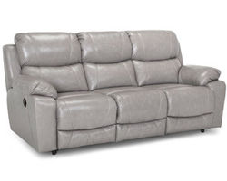 Dayton 87&quot; Leather Reclining Sofa (Antigua Light Grey)